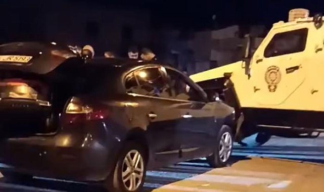 Zırhlı araç ile otomobil çarpıştı: 2 yaralı