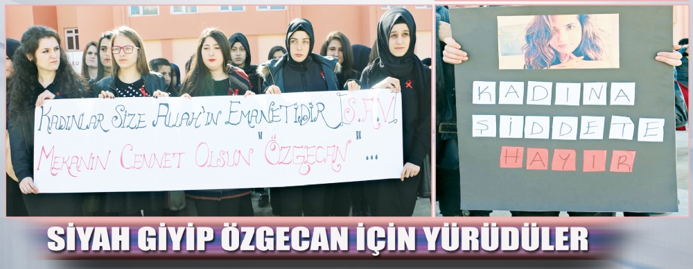 Siyah Giyip Özgecan ıçin Yürüdüler
