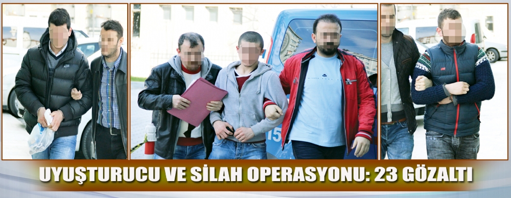 Samsun'da Uyuşturucu Ve Silah Operasyonu: 23 Gözaltı