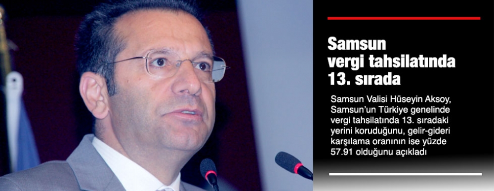 Samsun Vergi Tahsilatında 13. Sırada