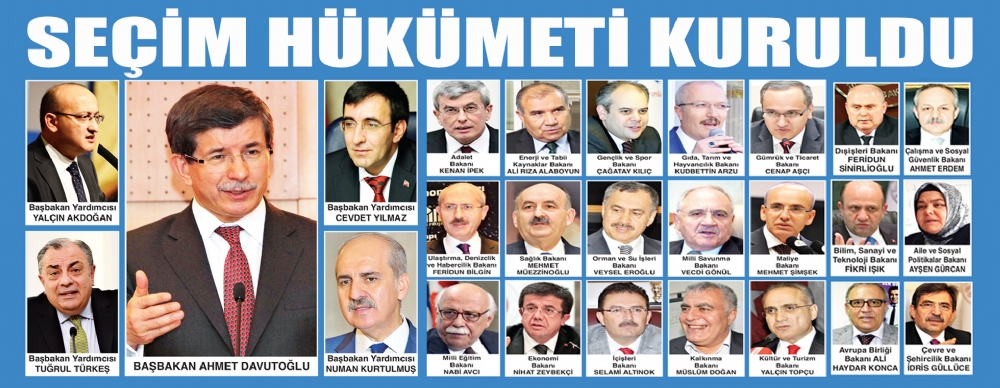 Davutoğlu, Geçici Bakanlar Kurulu'nu Açıkladı