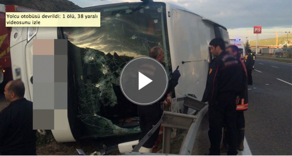 Yolcu Otobüsü Devrildi: 1 Ölü, 38 Yaralı