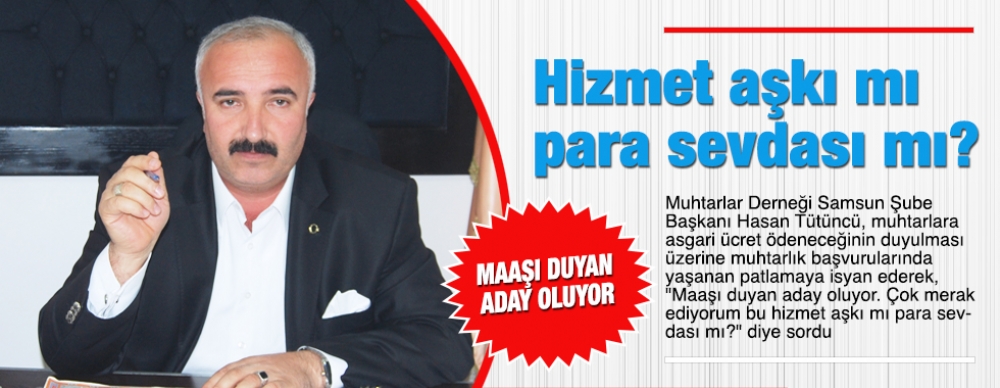 Hizmet Aşkı Mı  Para Sevdası Mı?