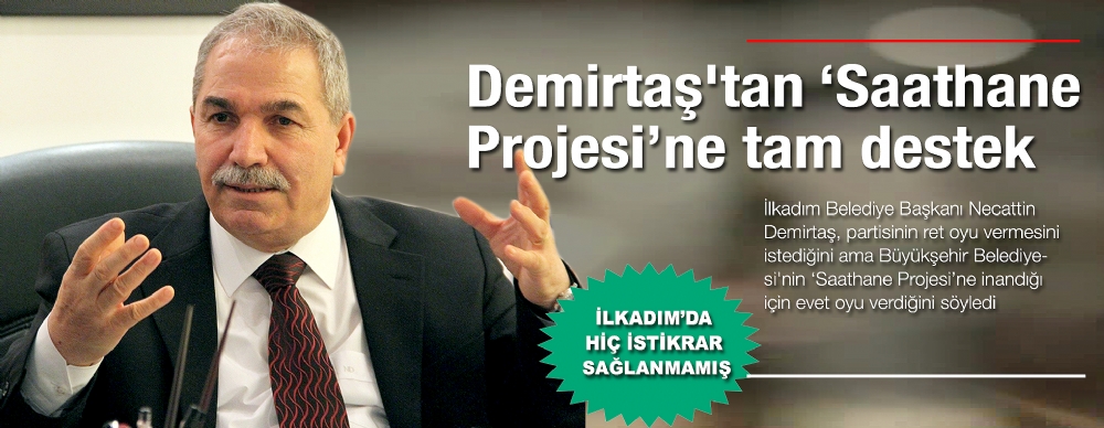 Demirtaş'tan ‘saathane  Projesi’ne Tam Destek