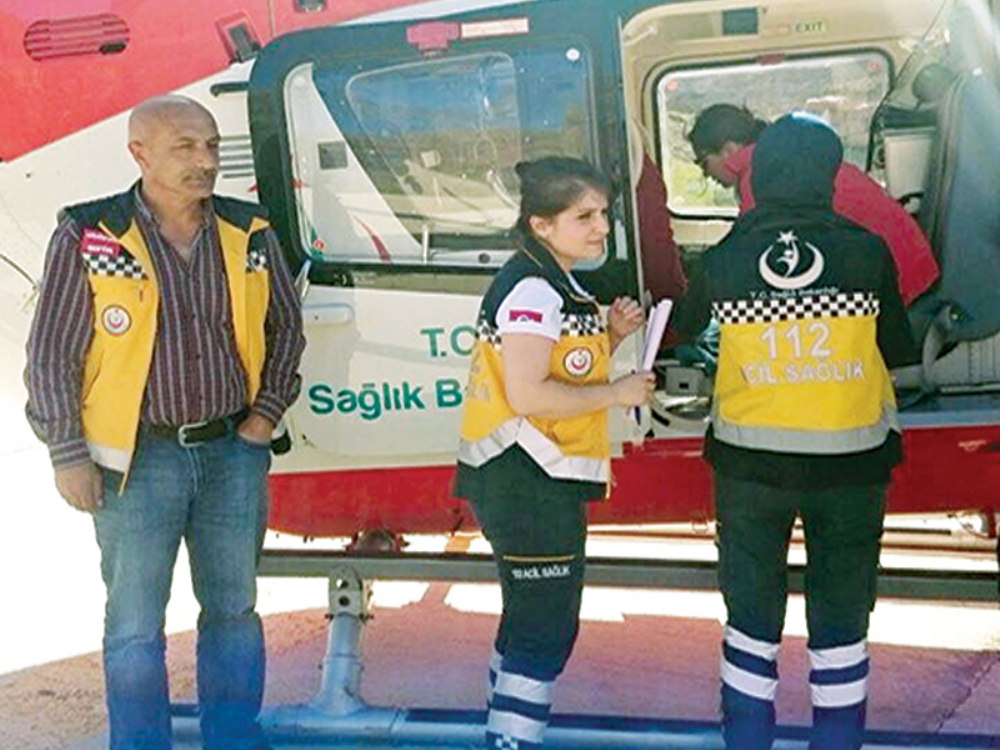 Ambulans Helikopter İbrahim Bebek Için Havalandı