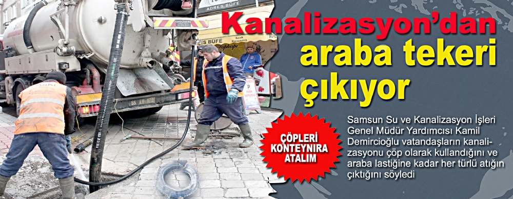 Kanalizasyon’dan Araba Tekeri Çıkıyor