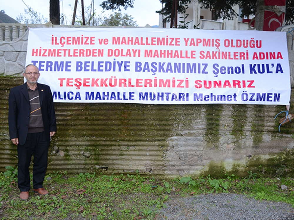 Kul’a Pankartlı Teşekkür