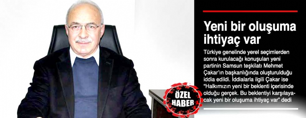 Yeni Bir Oluşuma ıhtiyaç Var