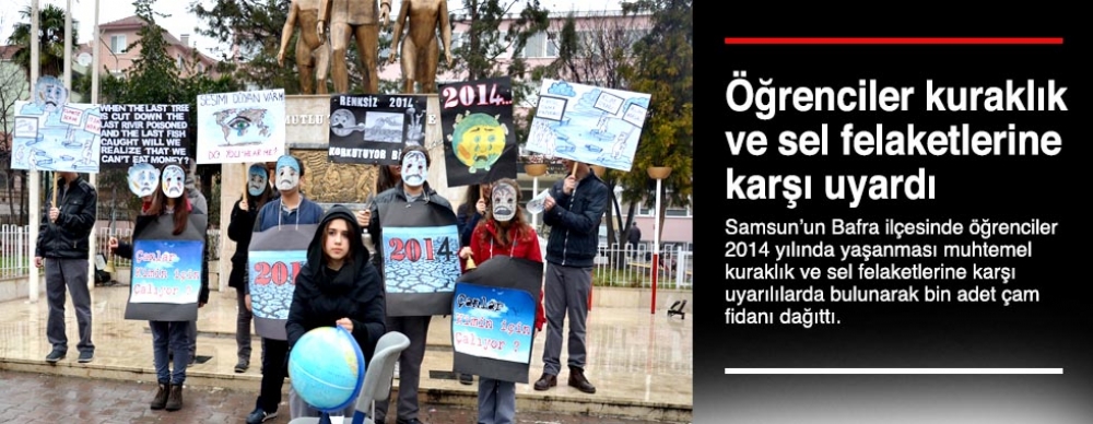 Öğrenciler Kuraklık Ve Sel Felaketlerine Karşı Uyardı