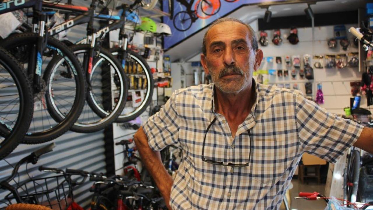 Samsun'da yarım asırlık bisikletçi