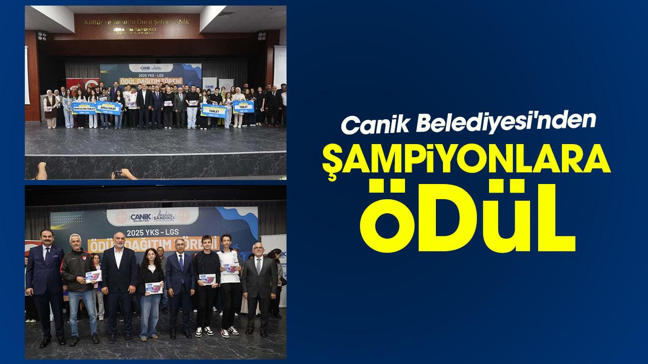 Canik Belediyesi'nden YKS ve LGS şampiyonlarına ödül