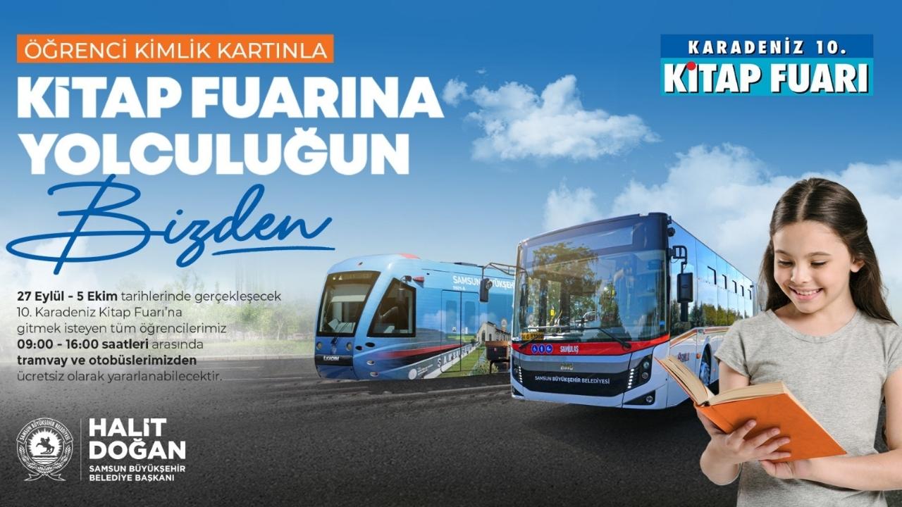 Karadeniz 10. Kitap Fuarı boyunca ulaşım ücretsiz