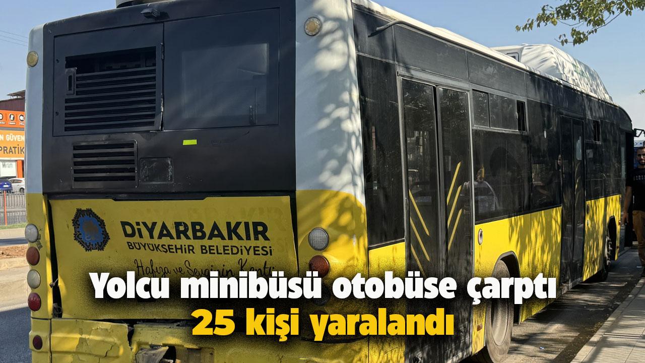 Yolcu minibüsü belediye otobüsüne çarptı! 25 kişi yaralandı