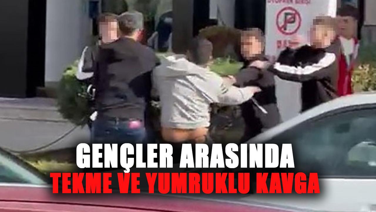 Samsun'da gençler birbirine girdi! Tekme ve yumruklu kavga