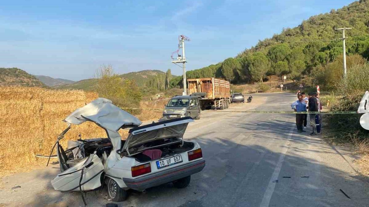 Balıkesir’de trafik kazası! 1 ölü