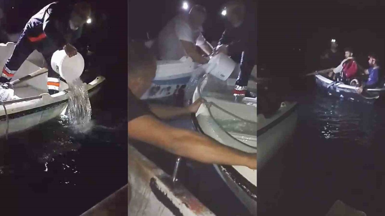 Amatör balıkçıların teknesi alabora oldu
