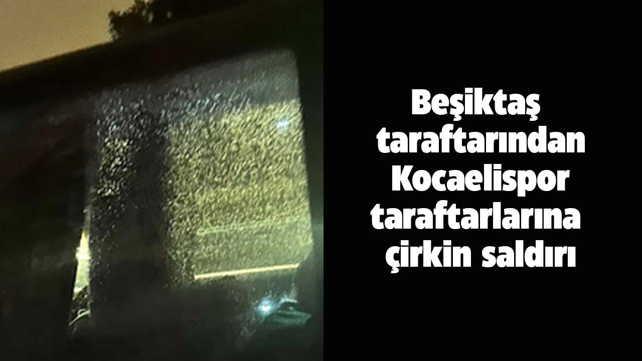 Beşiktaş taraftarından Kocaelispor taraftarlarına saldırı