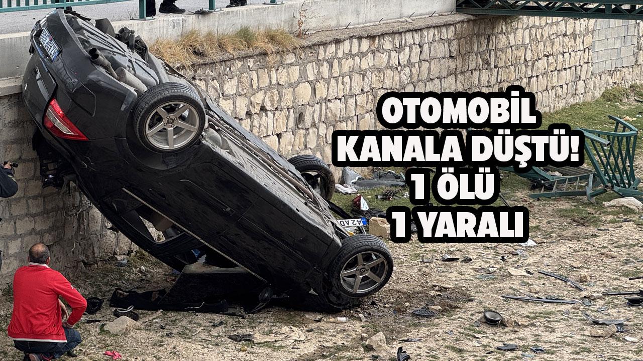 Otomobil kanala düştü 1 öldü, 1 yaralı