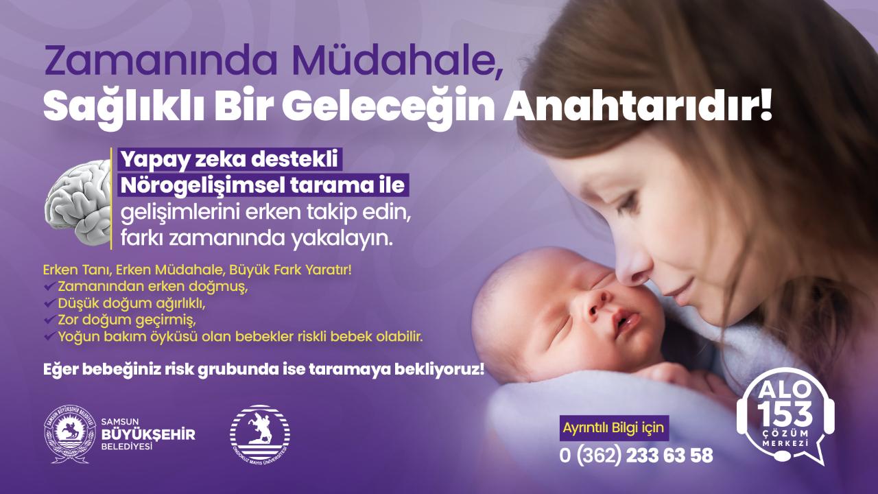 Samsun Büyükşehir'den ailelere ve bebeklere destek