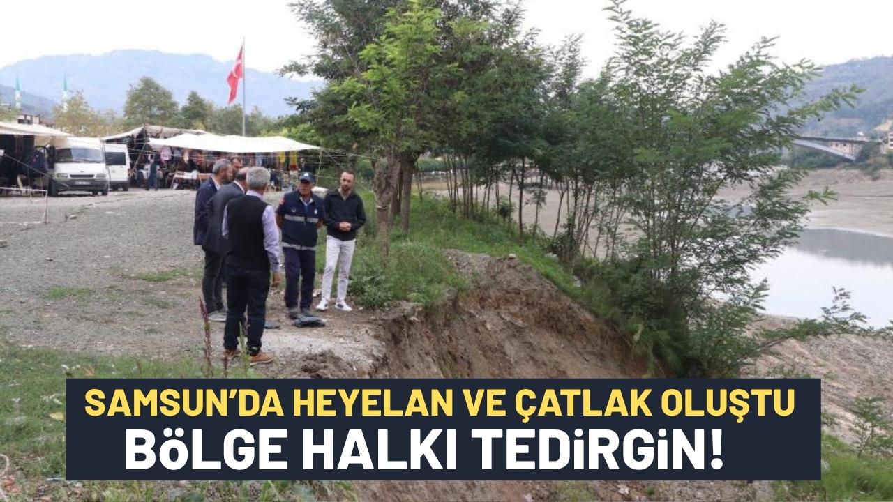 Samsun'da barajdaki su seviyesi düştü! Kıyıda çatlaklar oluştu