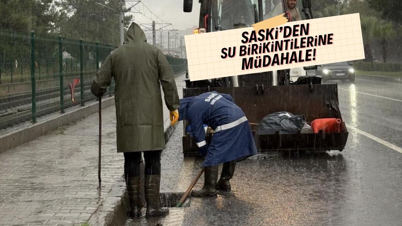 Samsun'da yağmur suyu birikintilerine anında müdahale