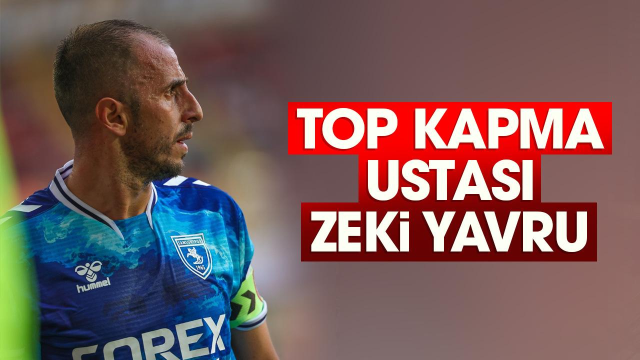 Samsunspor’un kaptanı Zeki Yavru en fazla top kapan oyuncu oldu