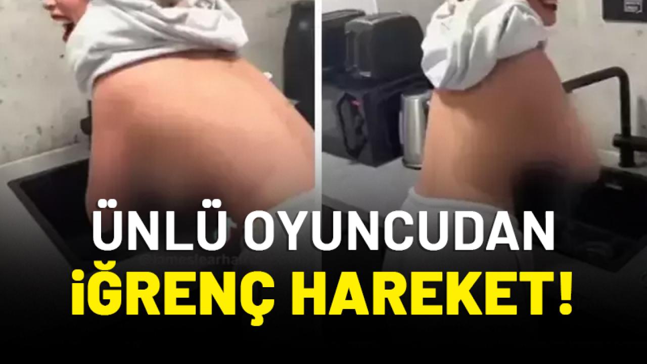 Ünlü oyuncudan iğrenç hareket!