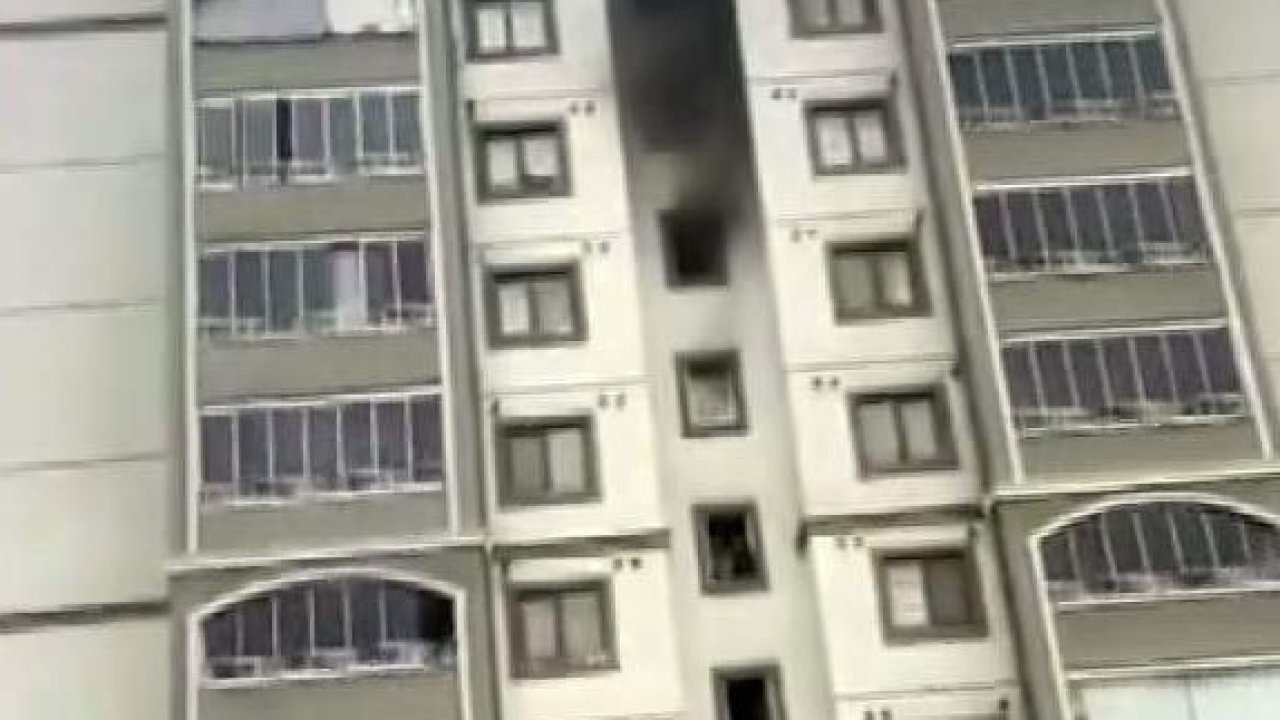 9 katlı binada çıkan yangın paniğe neden oldu: 5 kişi hastaneye kaldırıldı