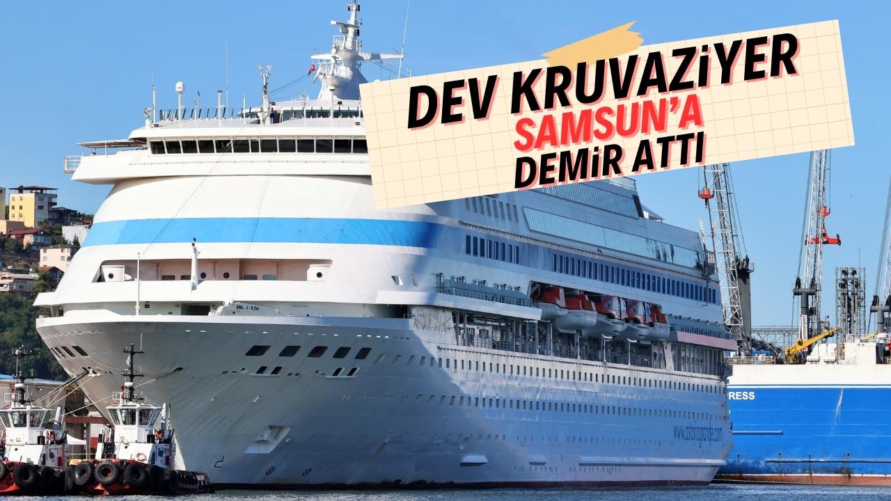 'Astoria Grande' kruvaziyeri 940 yolcusuyla Samsun Limanı'na demirledi