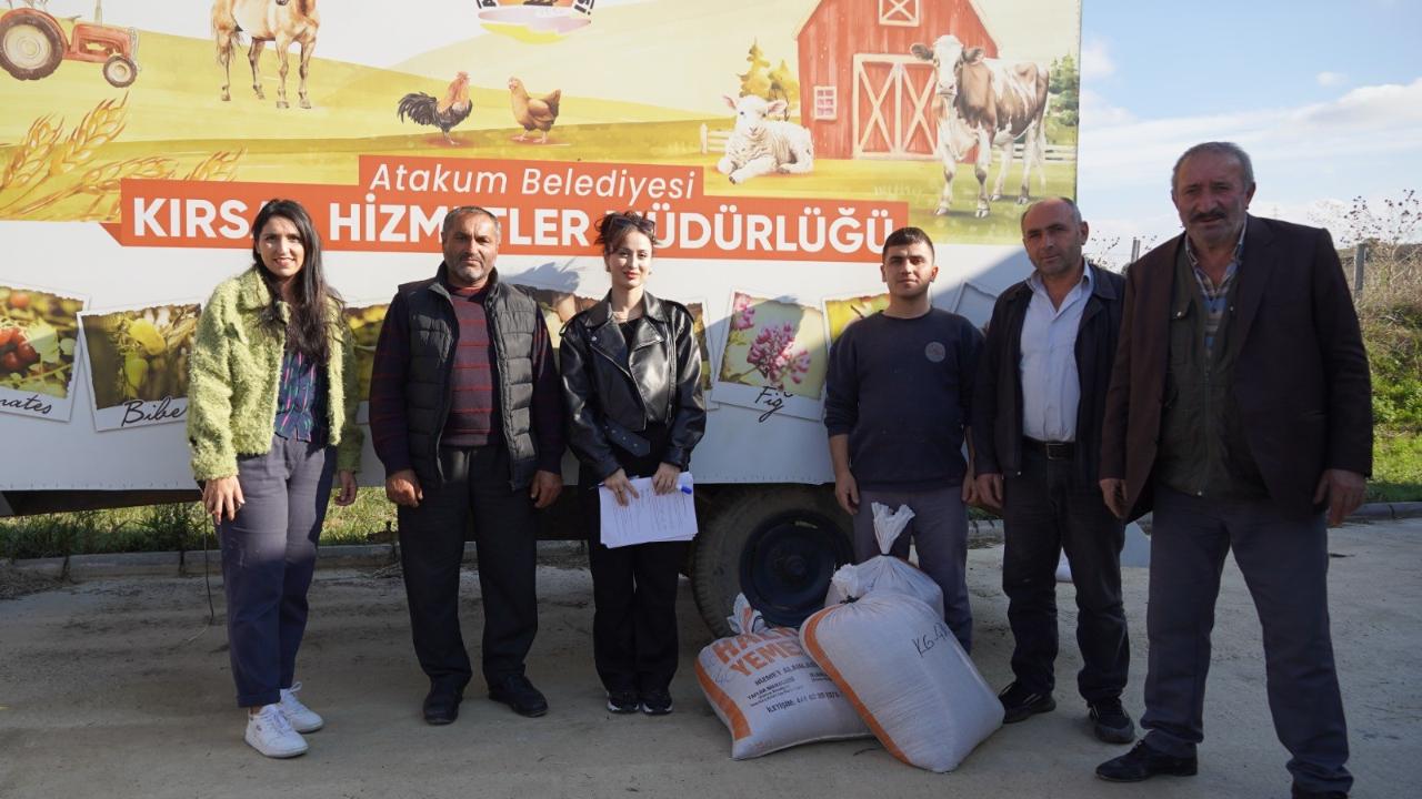 Başkan Türkel’den Atakumlu çiftçiye karakılçık buğdayı desteği