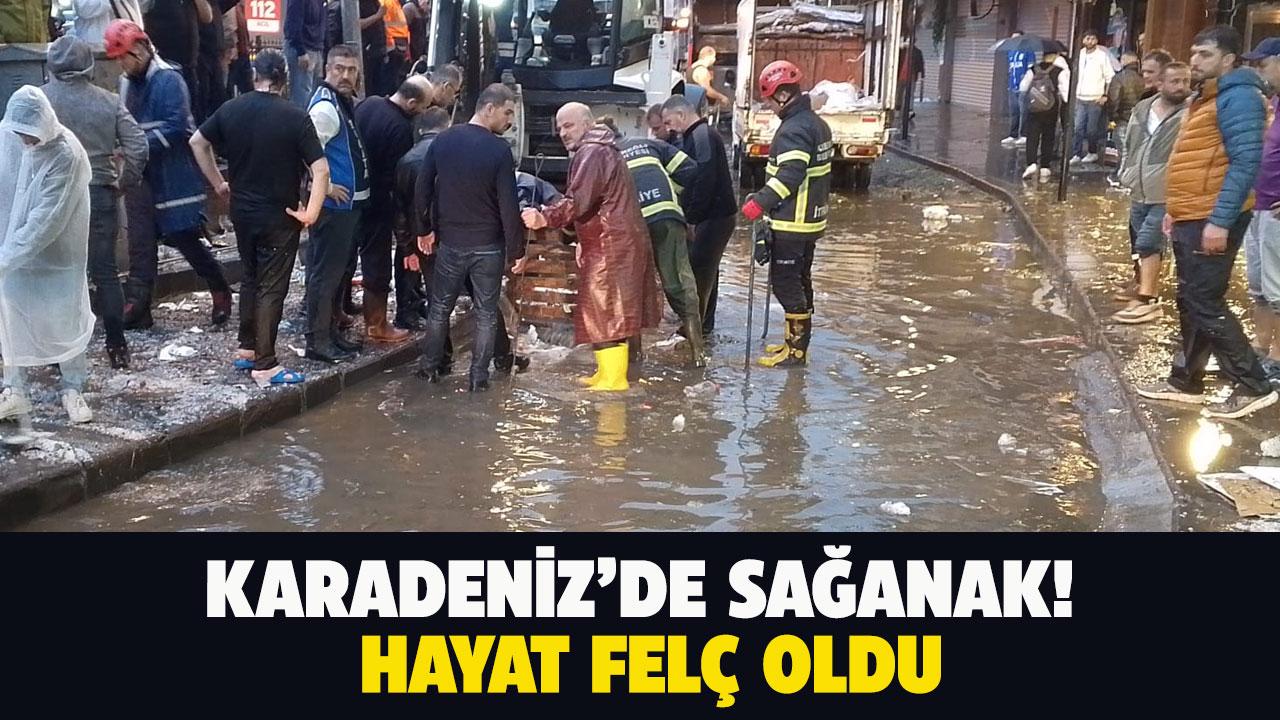 Batı Karadeniz'de sağanak! o ilin hayatı felç oldu