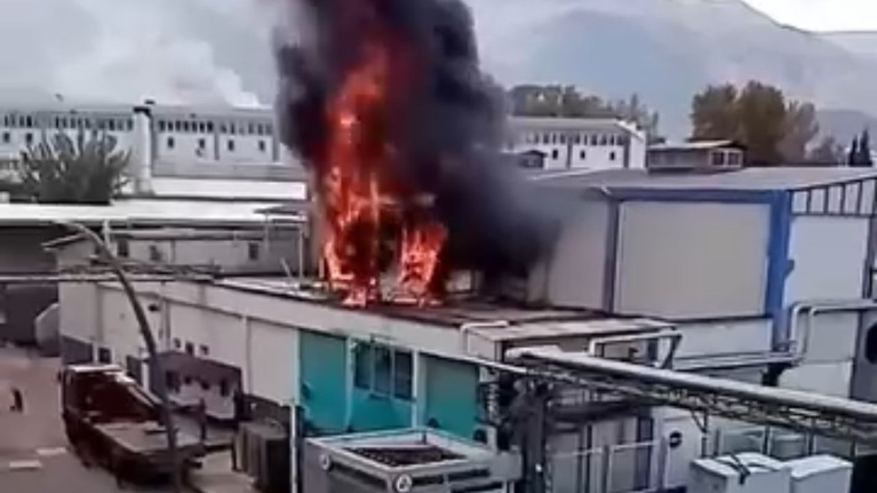 Bursa’da korkutan fabrika yangını