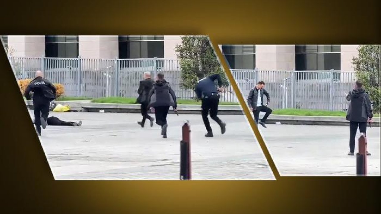 Çağlayan Adliyesi önünde silah sesleri! Ateş etmeye başladı, polisler etrafını sardı