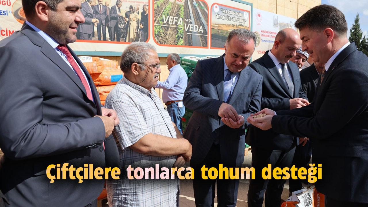 Çiftçilere 96 ton tohum dağıtıldı