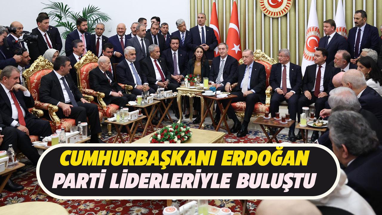 Cumhurbaşkanı Erdoğan parti lideriyle buluştu