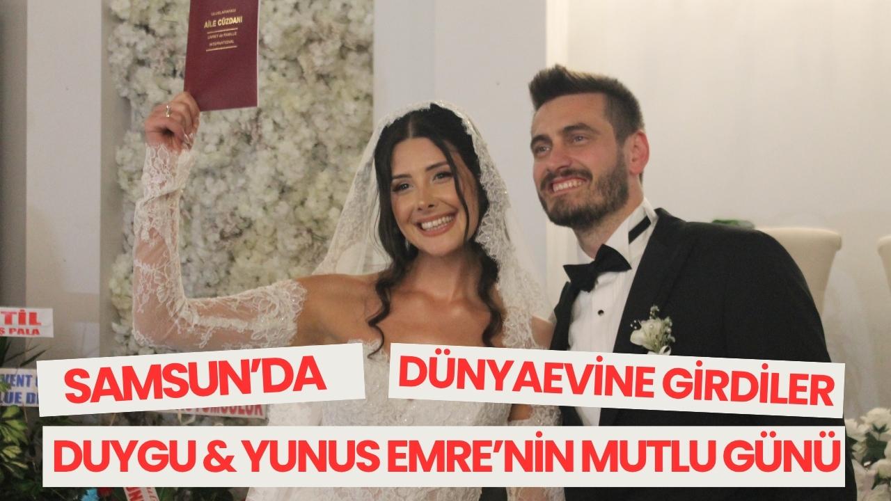 Duygu ve Yunus Emre çifti mutluluğa yelken açtı