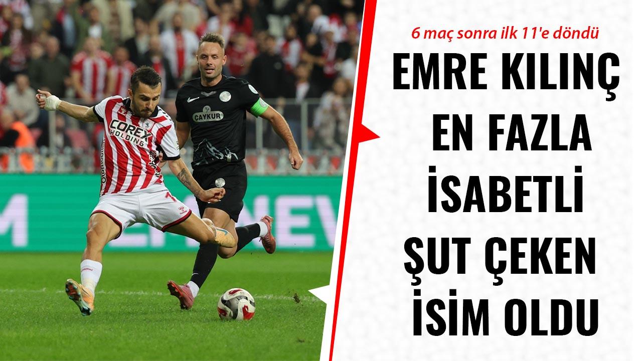 Emre Kılınç Karadeniz derbisinde en fazla isabetli şut çeken isim oldu