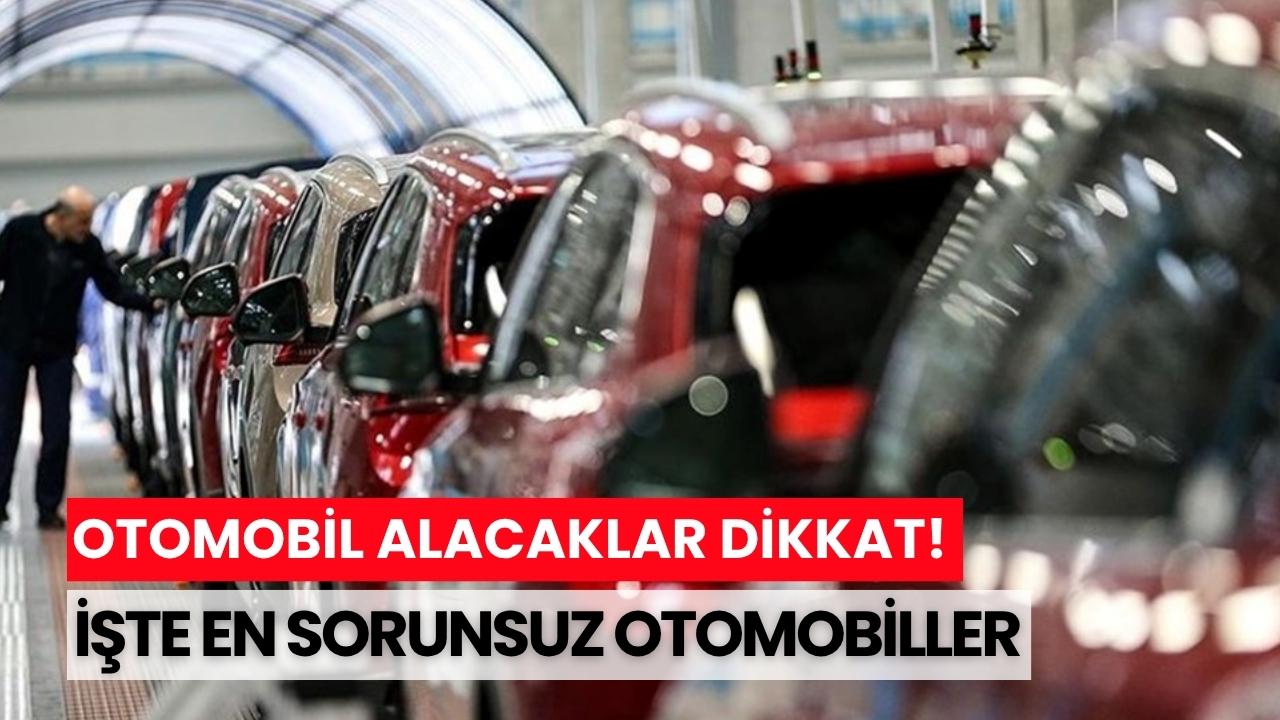 En sorunsuz otomobiller belli oldu