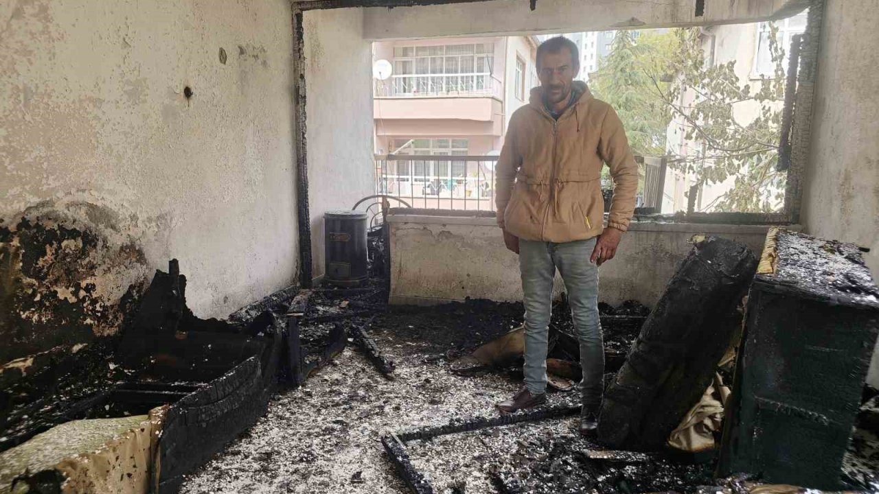 Evi yanan baba yardım bekliyor