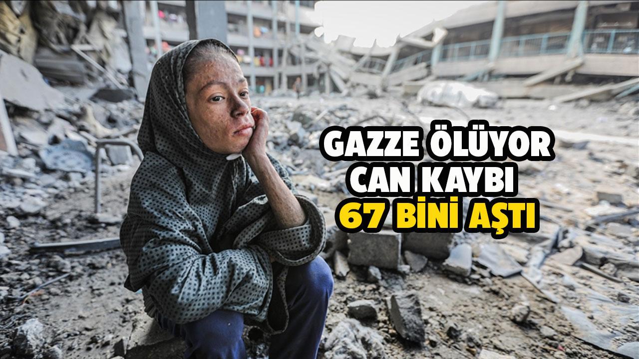 Gazze'de İsrail saldırıları nedeniyle can kaybı 67 bini aştı