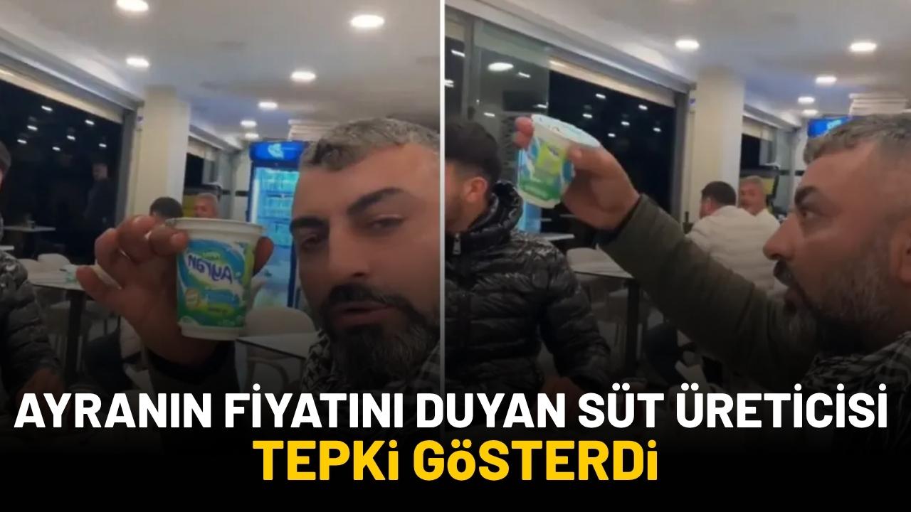 Gittiği lokantada ayranın fiyatını duyan süt üreticisi tepki gösterdi
