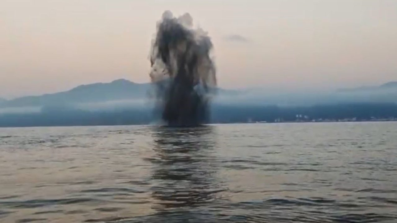 Hopa açıklarındaki insansız deniz aracı kontrollü şekilde imha edildi