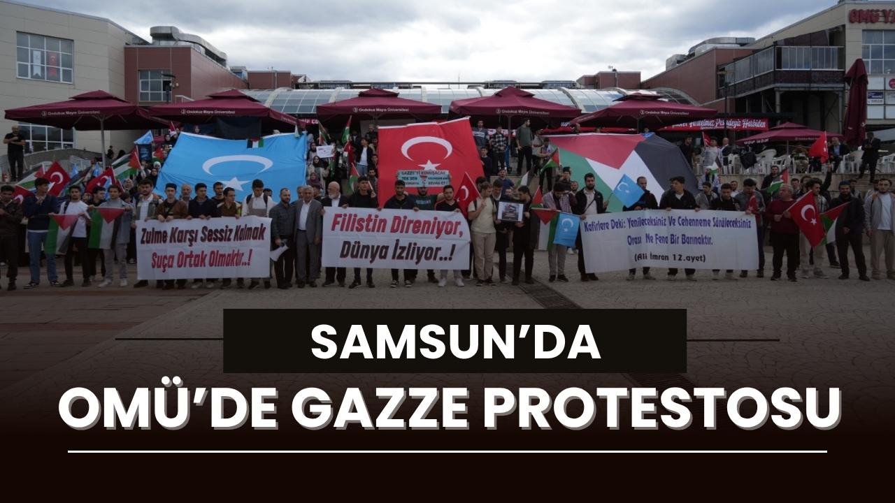 OMÜ’de Gazze protestosu