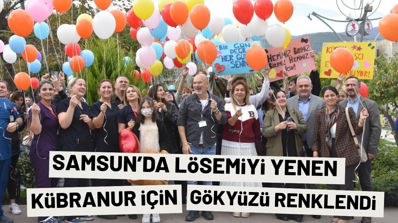 OMÜ’de lösemiyi yenen Kübranur’un mutluluğu gökyüzüne taşındı