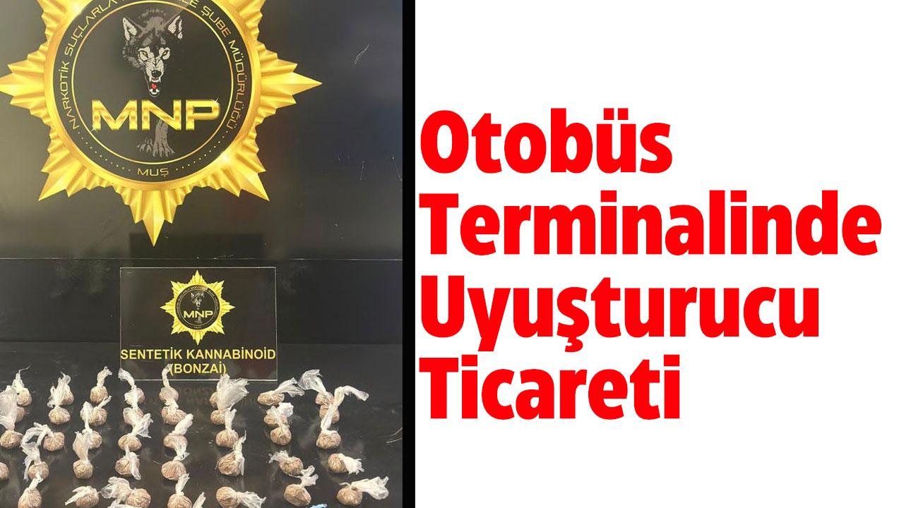 Otobüs terminalinde uyuşturucu ticareti