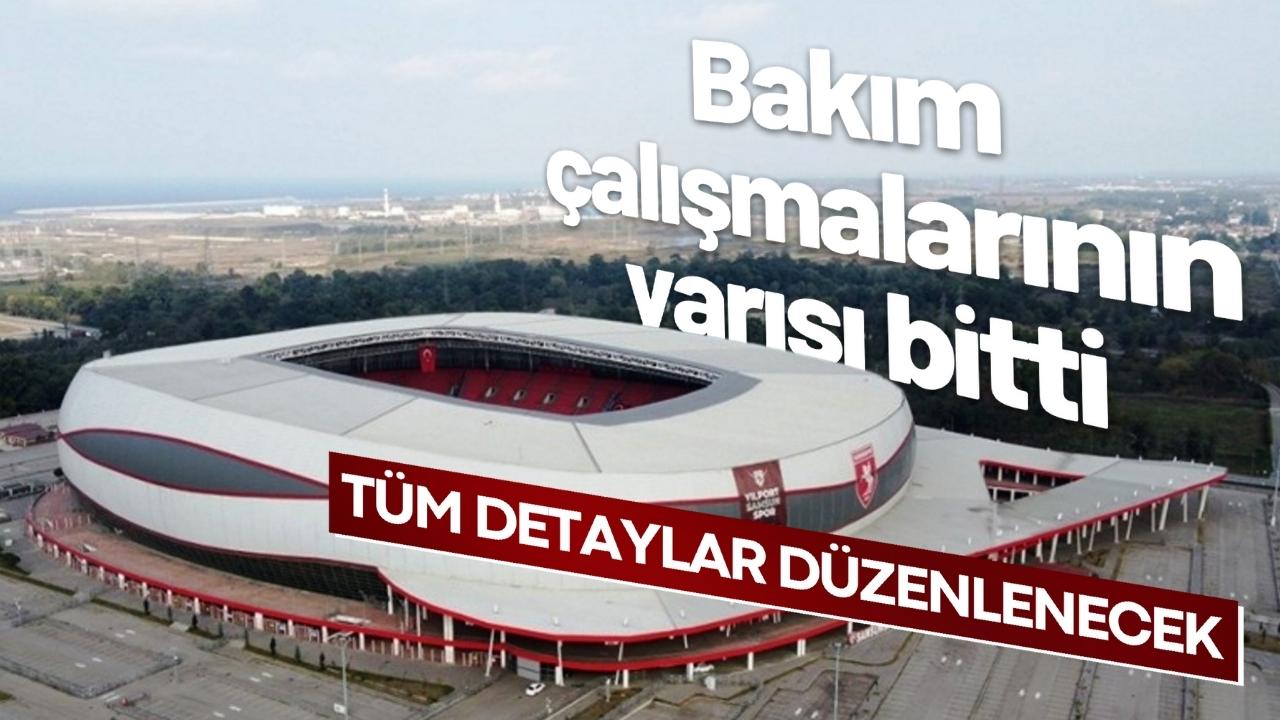 Samsun 19 Mayıs Stadyumu'nun bakım-onarım çalışmalarının yarısı tamamlandı