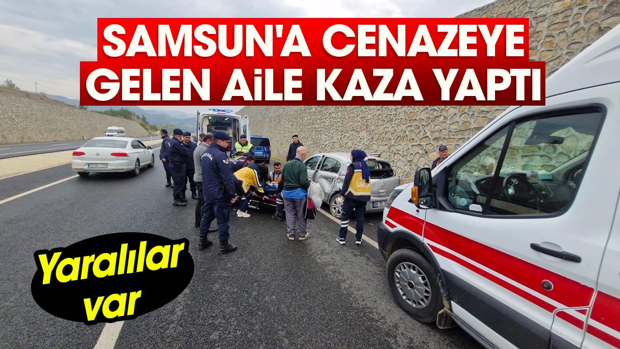 Samsun'a cenazeye gelen aile kaza yaptı: Yaralılar var