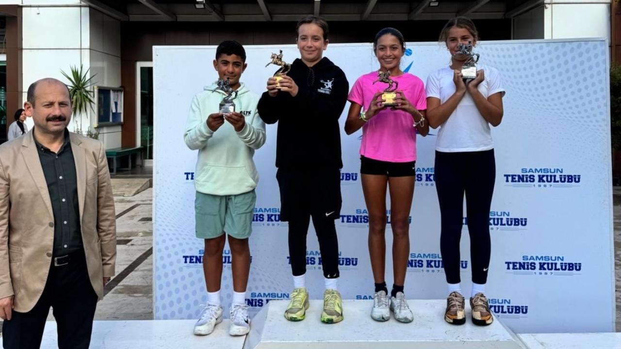 Samsun’da '12 Yaş Hafta Sonu Tenis Turnuvası' sona erdi