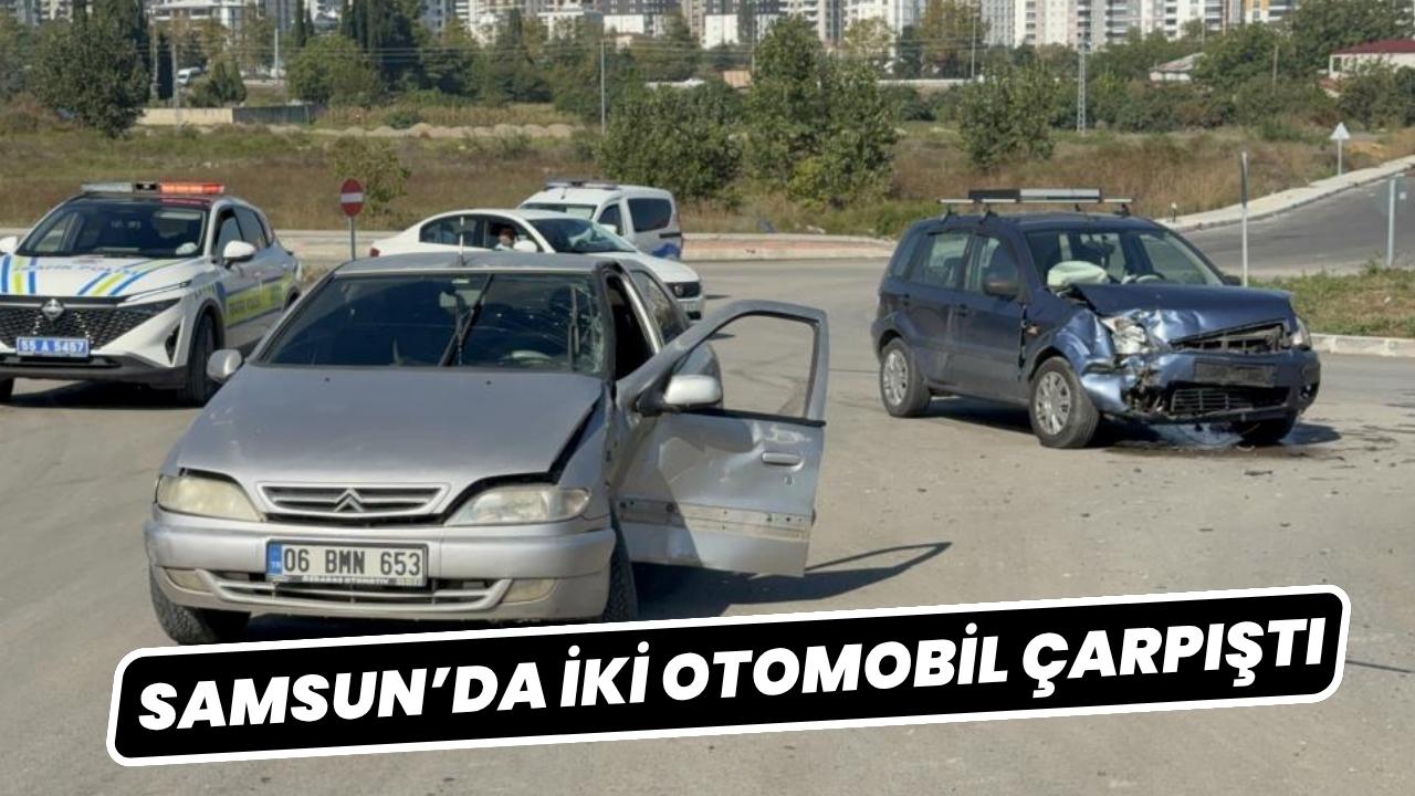 Samsun'da 2 otomobil çarpıştı: 2 yaralı