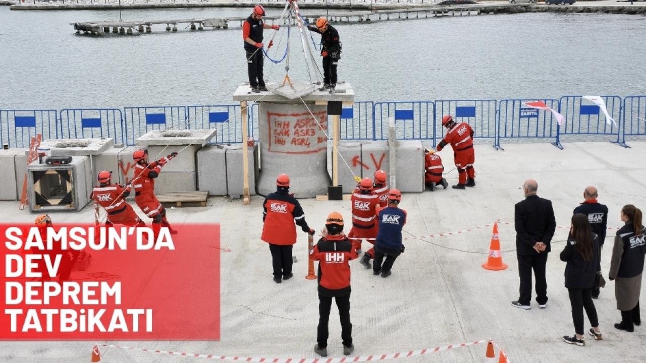 Samsun'da 7,4 büyüklüğünde deprem tatbikatı